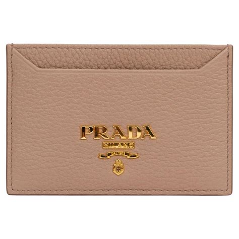 prada credit card holder womens|Prada card holder beige.